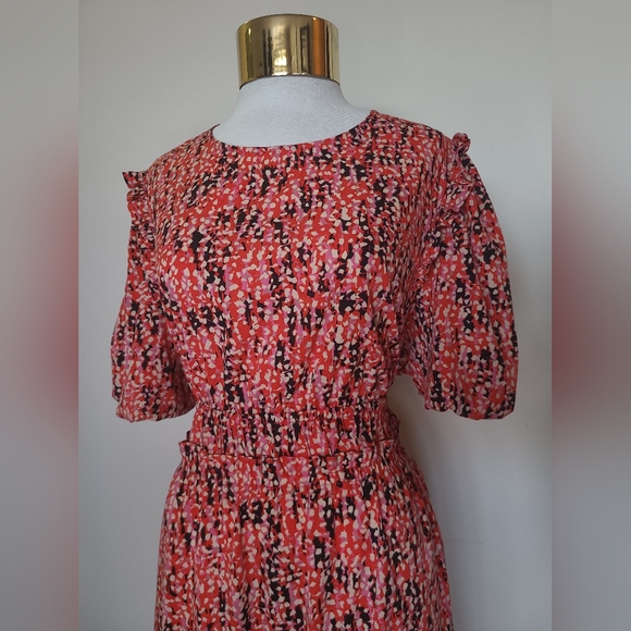 Topshop - Ruffled Open Back Dress - Size 12 - Picture 5 of 15